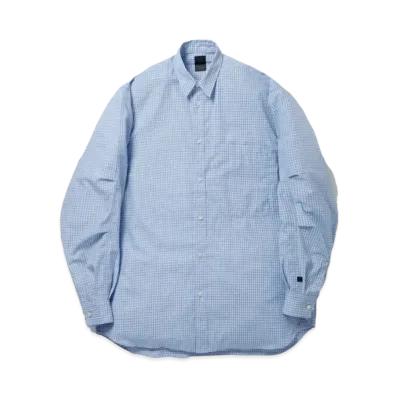 DAIWA PIER39 Tech Regular Collar Shirts L/S Tattersall "Sax Check"