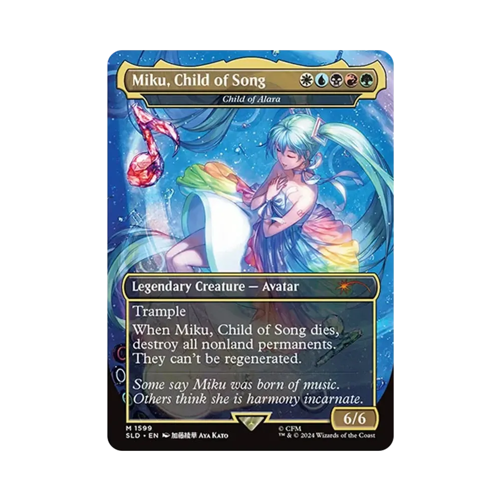 歌の申し子、ミク M :Foil [SLD 1599]【英語版】(シークレットレイヤー