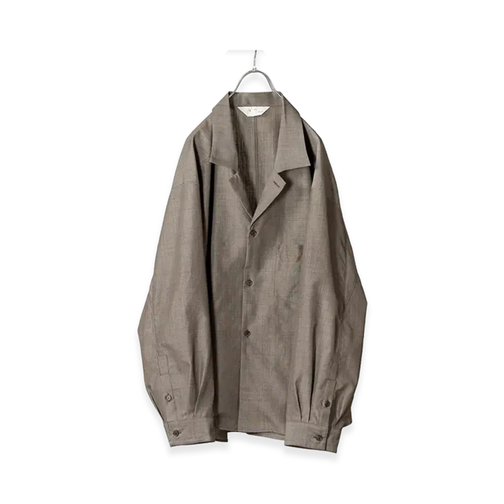 ANCELLM Wool Hakeme Tailored Shirt "Brown"