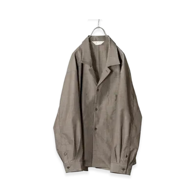 ANCELLM Wool Hakeme Tailored Shirt "Brown"