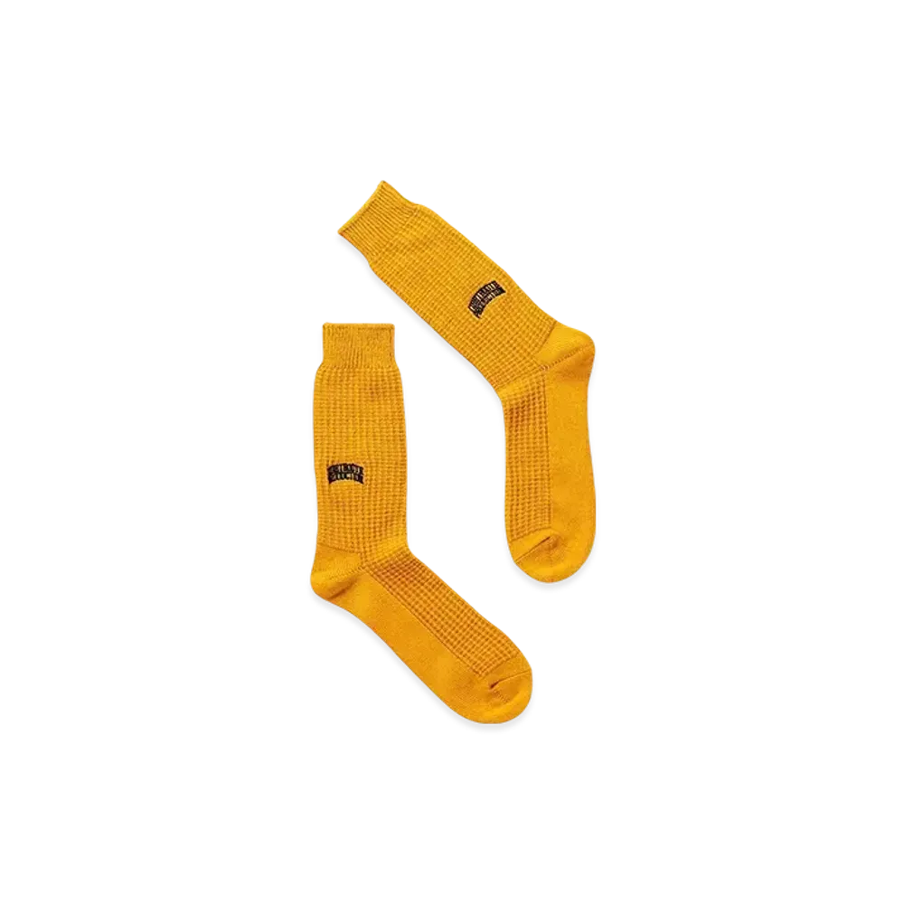 TIGHTBOOTH Waffle Socks "Mustard"