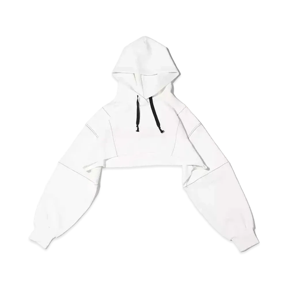 atmos pink Cardboard Logo Short Hoodie "White"
