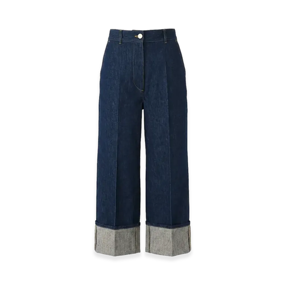 PATOU Women's Iconic Denim Pants "Rodeoblue"