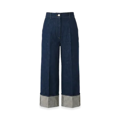 PATOU Women's Iconic Denim Pants "Rodeoblue"