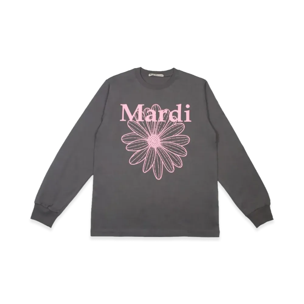 Mardi Mercredi T-Shirt Long Sleeve Flowermardi "Charcoal Pink"