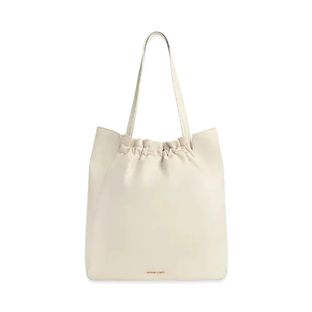 CHARLES & KEITH Brigitte Ruched Tote Bag "Cream"