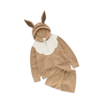 GELATO PIQUE x Pokemon Sleep Babymoko Eievui Parker & Short Pants Set "Camel"