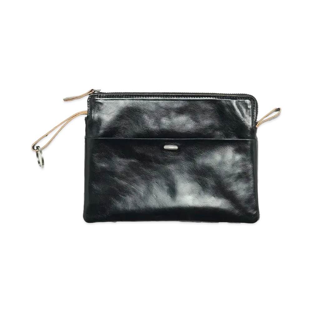 OUR LEGACY Supporter Organizer True Dye Leather "Black"