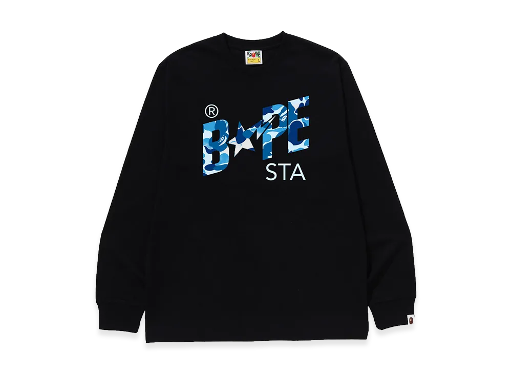 A BATHING APE ABC Camo Bape Sta LS Tee "Black/Blue"