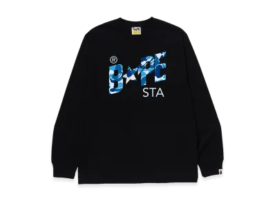 A BATHING APE ABC Camo Bape Sta LS Tee "Black/Blue"