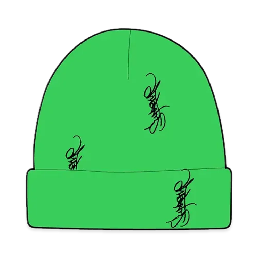 Supreme Tag Beanie "Lime"