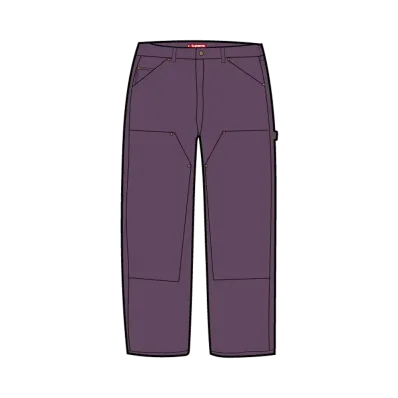 Supreme Worn Double Knee Painter Pant (26SS) "Purple"