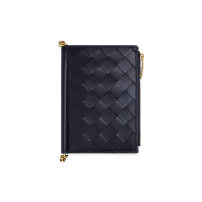 Bottega Veneta Solstice Medium Bi-Fold Wallet "Nocturnal"
