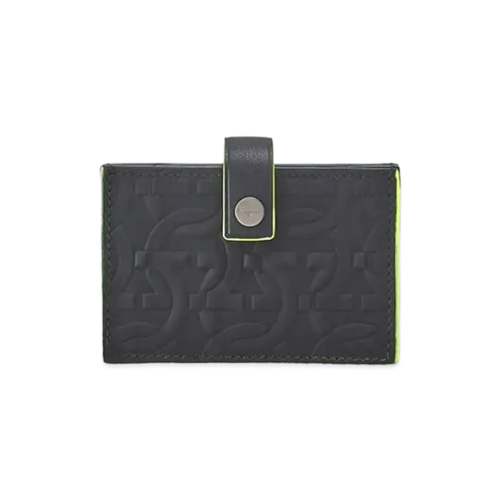 Salvatore Ferragamo Card Case "Black/Canary Yellow"