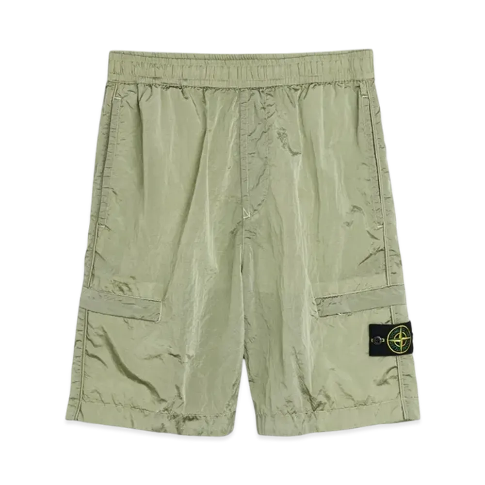 Stone Island L1721 Nylon Metal Garment Dyed Bermuda Shorts - 22SS "Light Green"