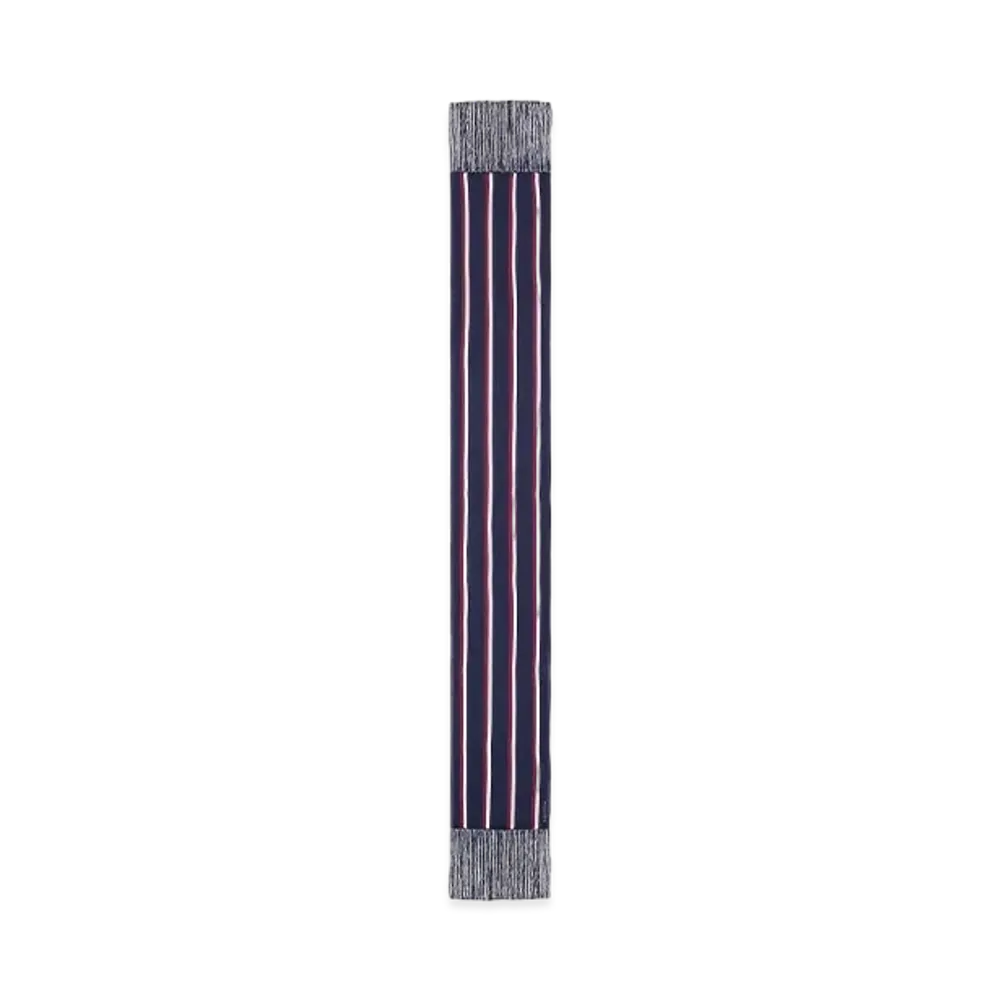 Alexander McQUEEN College Stripe Scarf "Navy/Bordeaux"