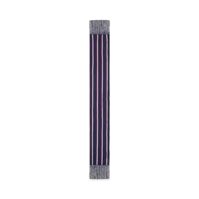 Alexander McQUEEN College Stripe Scarf "Navy/Bordeaux"