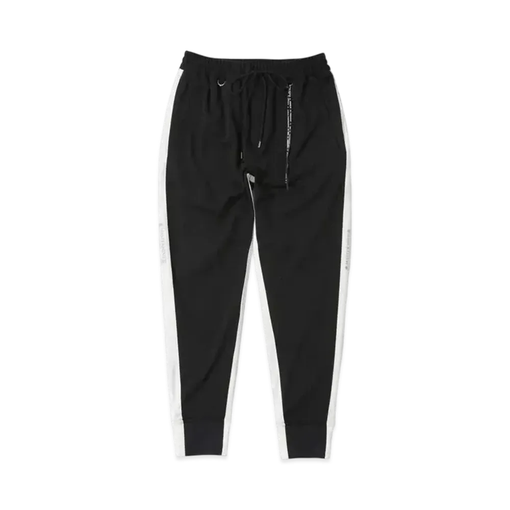 mastermind WORLD Ribbed Track Pants "Black White"