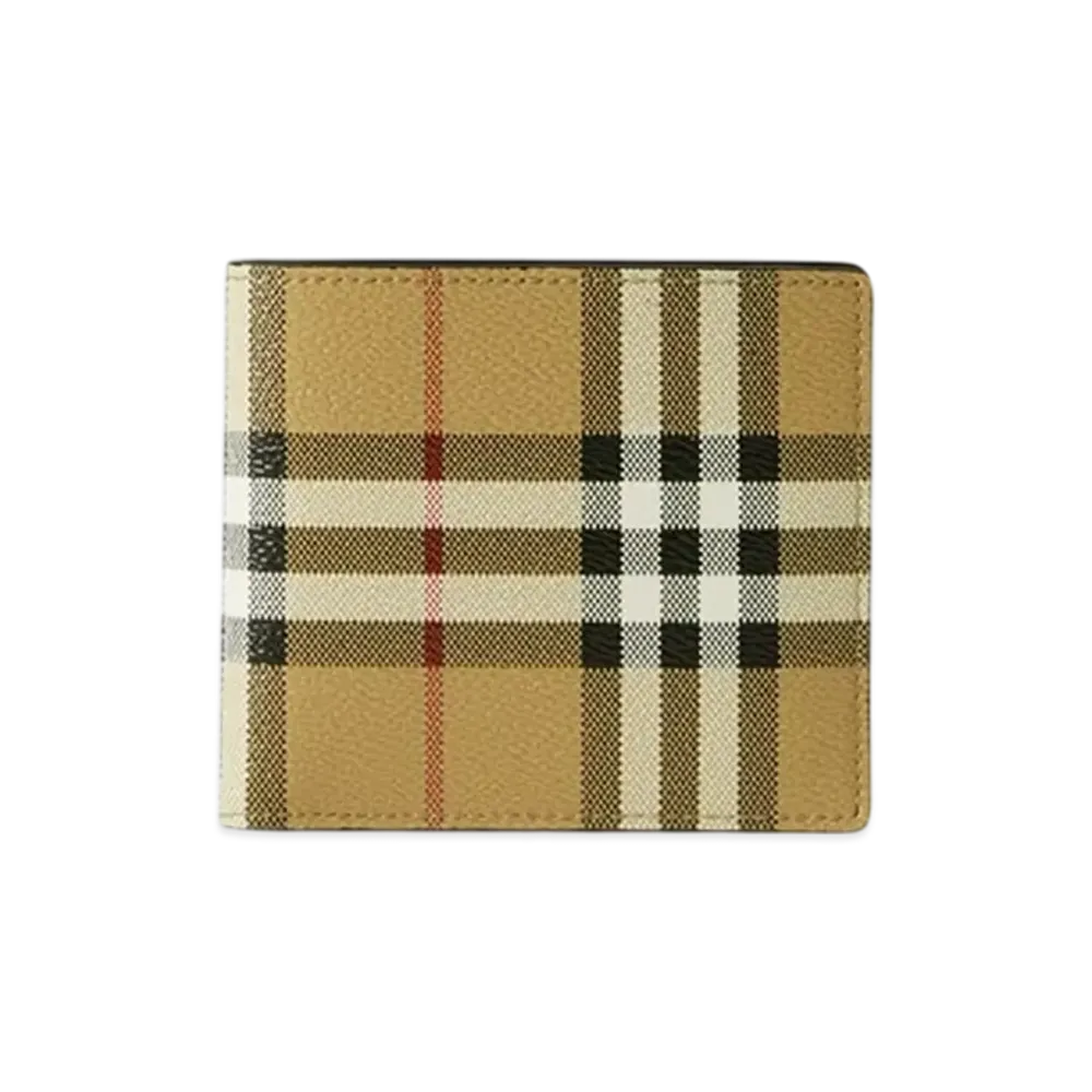 Burberry Check Bifold Coin Wallet "Archive Beige"
