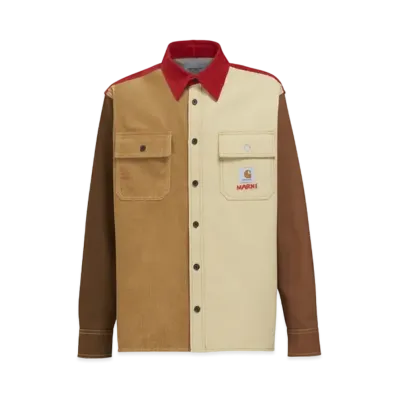 Marni x Carhartt WIP Bio Cotton Colour-Block Overshirt "Tobacco"