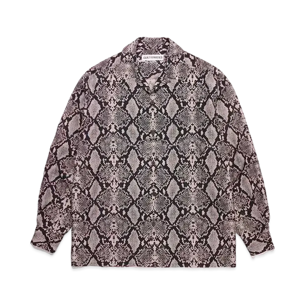 WACKO MARIA Python Open Collar Shirt "Pink"