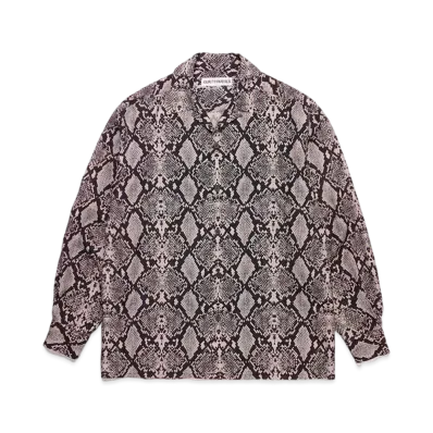WACKO MARIA Python Open Collar Shirt "Pink"
