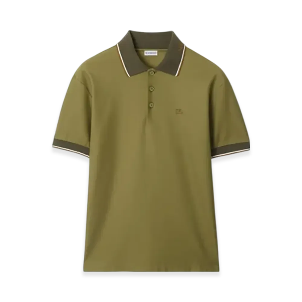 Burberry Logo Collar Cotton Polo Shirt "Estate"