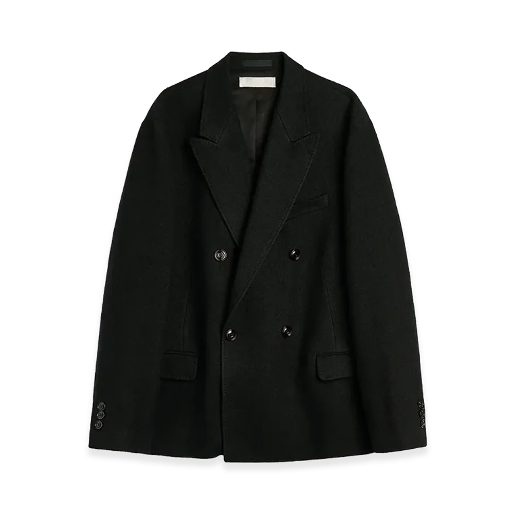 OUR LEGACY Halt Blazer "Miner Black Feral Wool"
