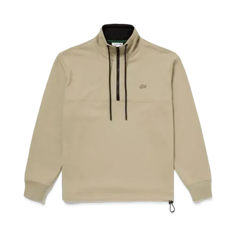 LACOSTE Stand Color Half Zip Sweat "Beige"