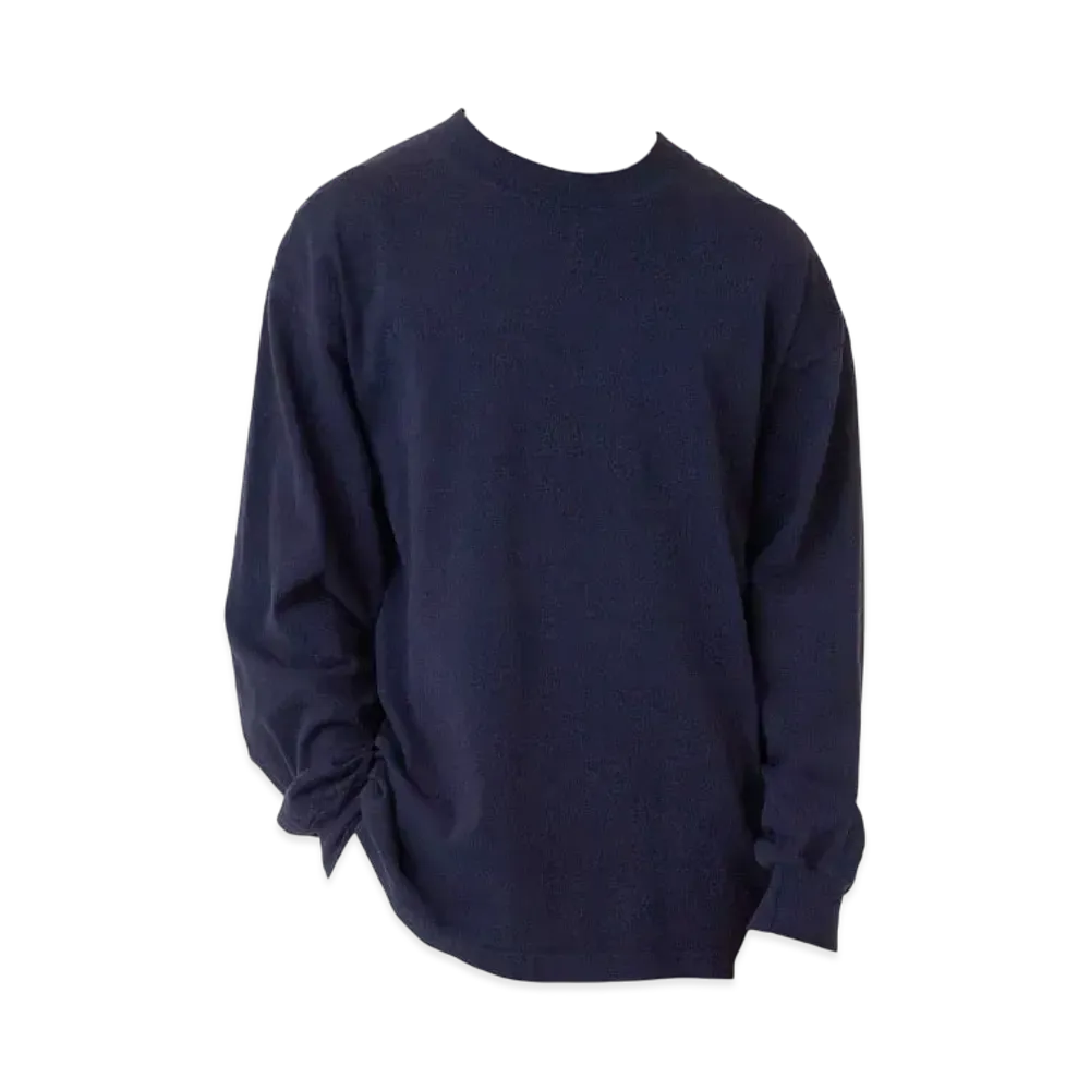 Los Angeles Apparel Long Sleeve Garment Dye Mockneck T-Shirt "Navy"