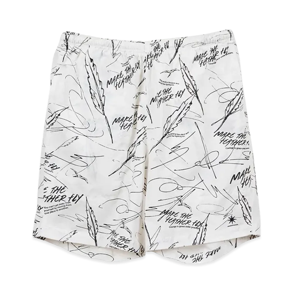 GDC x KJ All-Over Pattern Shorts "White"