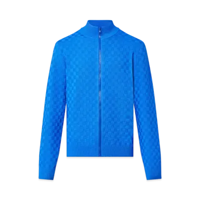 Louis Vuitton Damier Signature Zip-Through Cardigan "Indigo Lave"