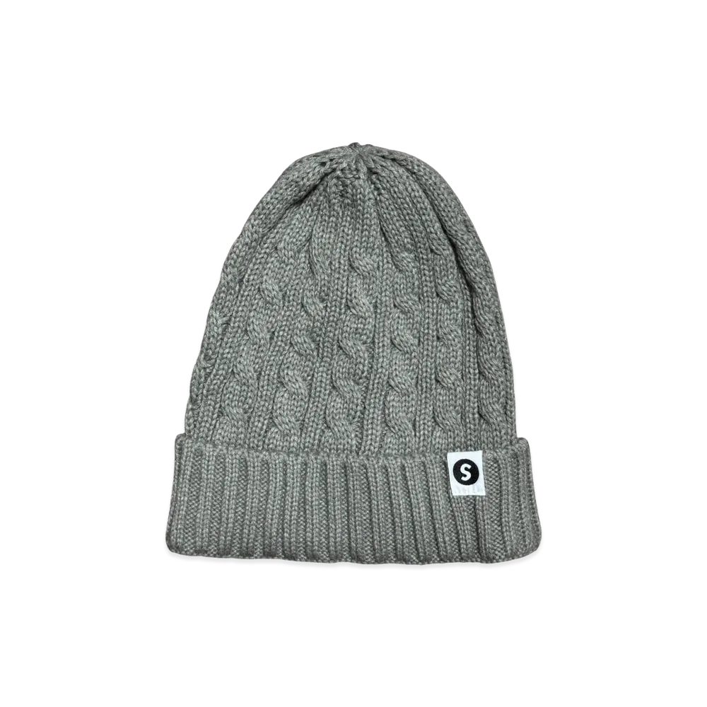 SAPEur Cable Knit Cap "Light Grey"