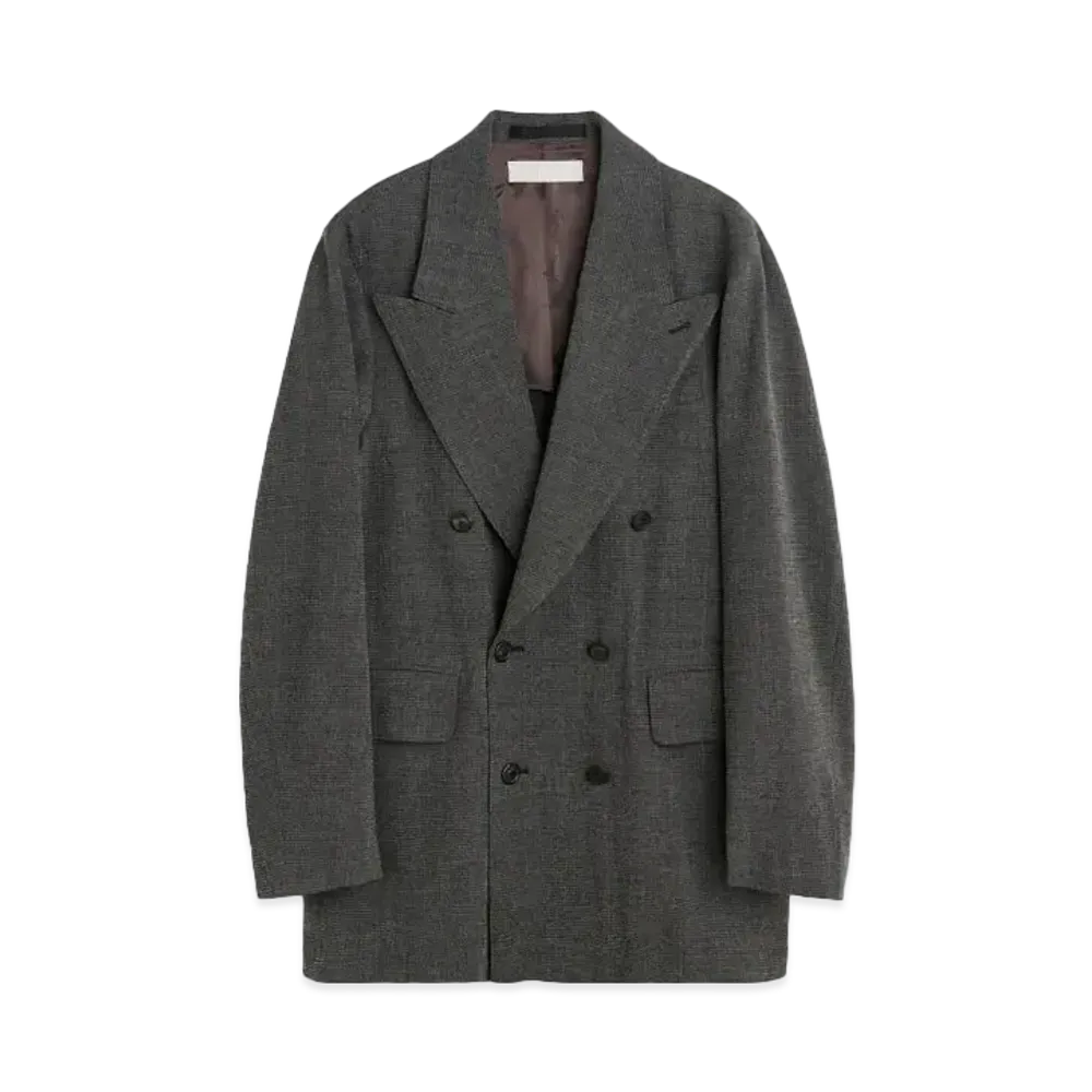 OUR LEGACY Sharp DB Blazer TV Static Mouline Wool "Black"