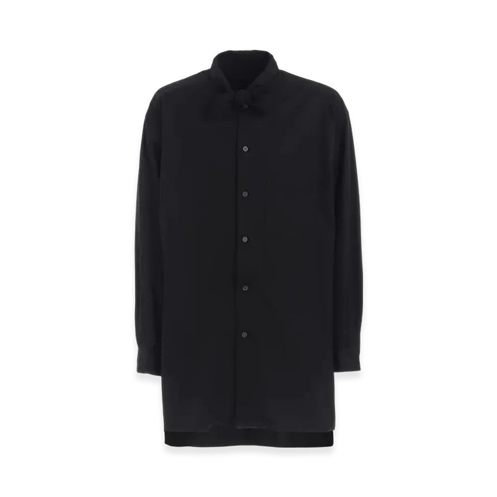 S'YTE Cotton Broad Ribbon Collar Shirt "Black"