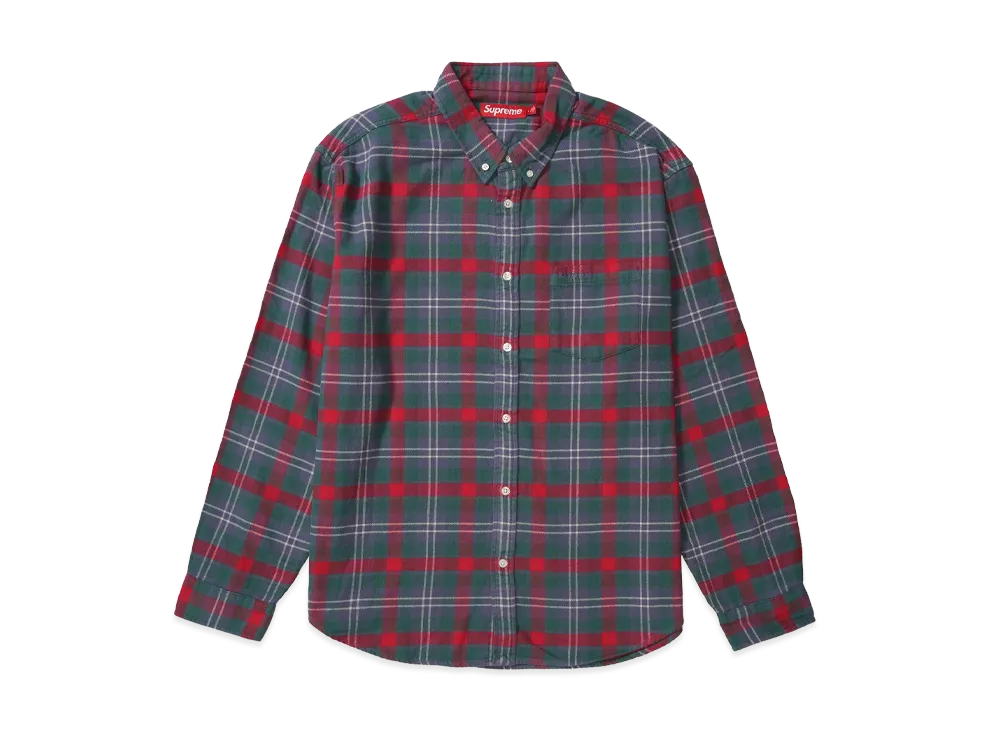 Supreme Plaid Flannel Shirt "Slate" (24SS)