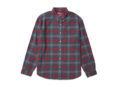 Supreme Plaid Flannel Shirt "Slate" (24SS)
