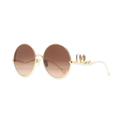 Chloe Women's Metal Sunglasses "Gold"