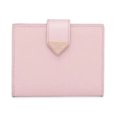 PRADA Small Saffiano And Smooth Leather Wallet "Pink"