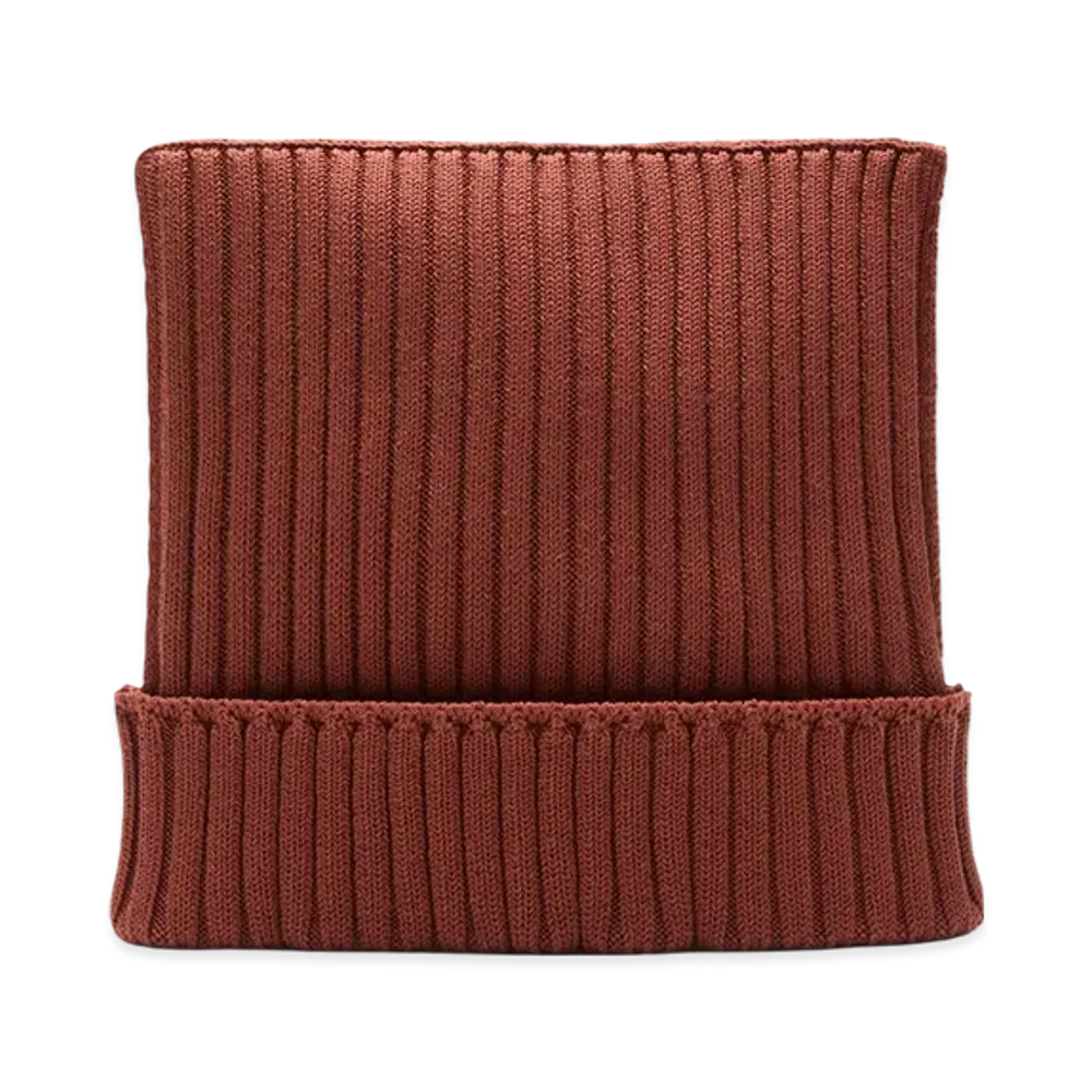 Acne Studios Ribbed Square Beanie "Terracotta Red"