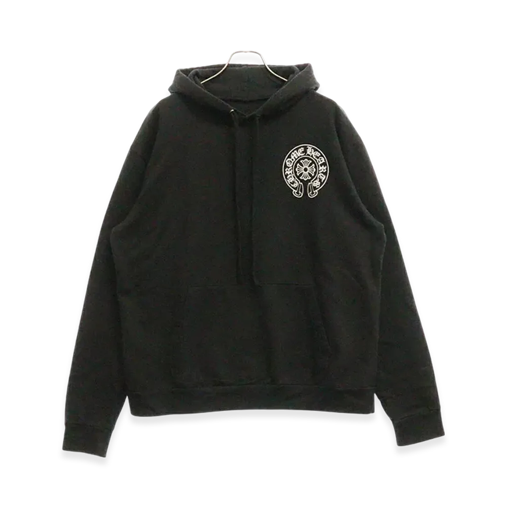 Chrome Hearts Osaka Exclusive Horseshoe Print Pullover Hoodie "Black"