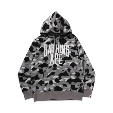 A BATHING APE 1St Camo Pullover Hoodie "Gray"