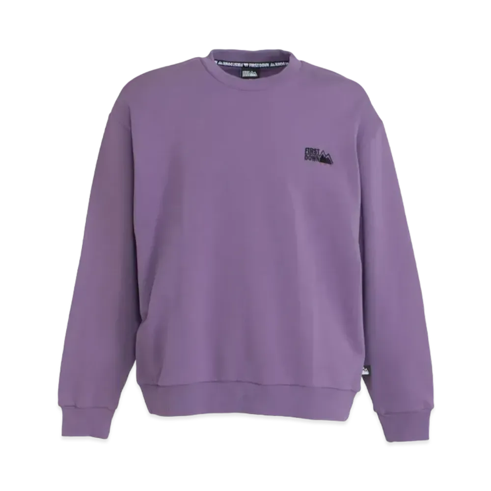 FIRST DOWN LOGO CREW SWEAT "Purple"