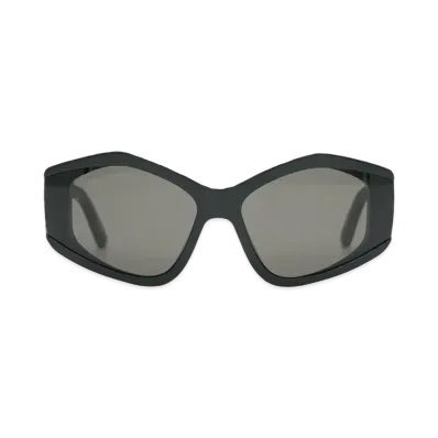 BALENCIAGA BB0302S-001 Front: "Silver" Temple: "Silver" Lens: "Red"