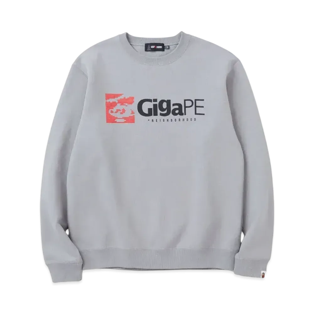 NEIGHBORHOOD x A BATHING APE Gigape Crewneck "Gray"