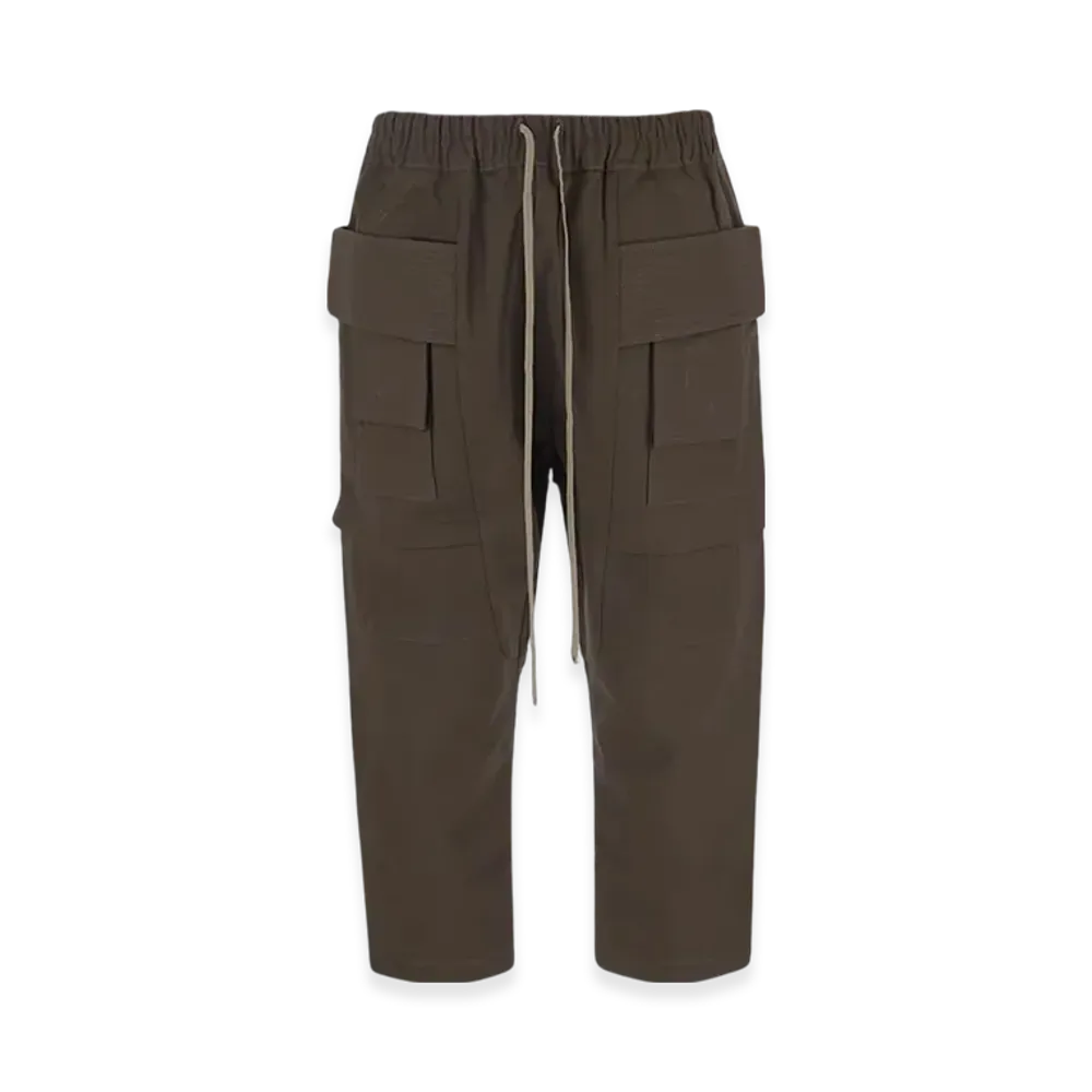 Rick Owens Creatch Cargo Cropped Drawstring Pants "Dust"