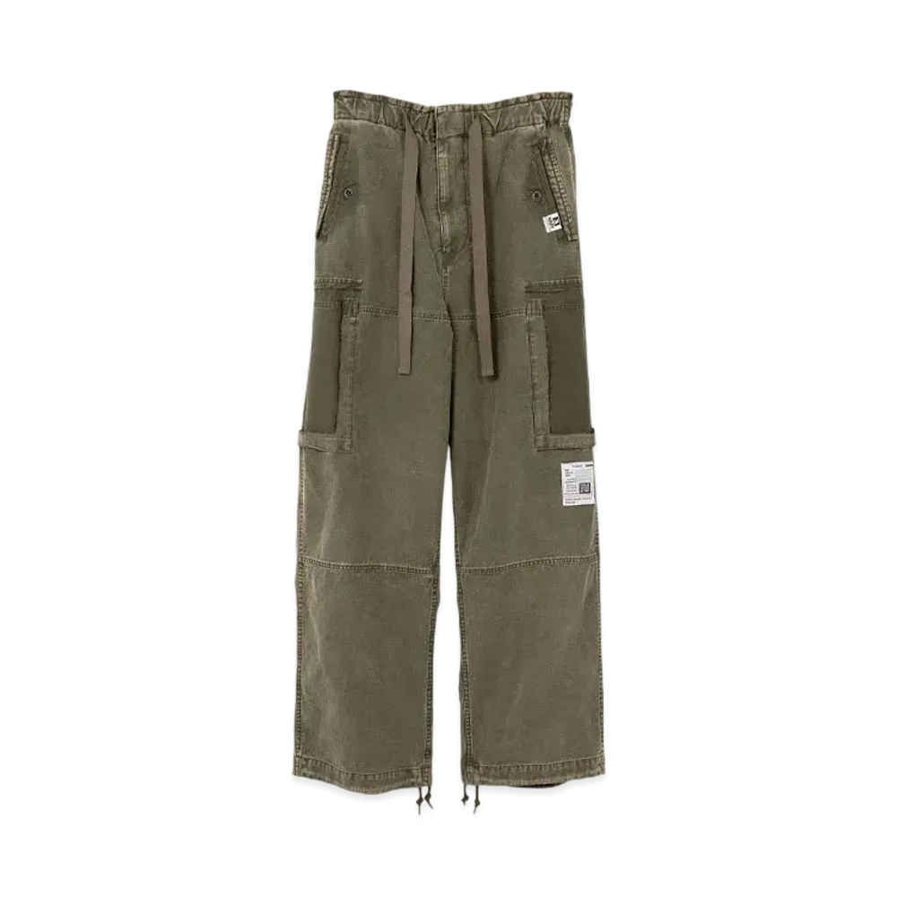 Maison MIHARA YASUHIRO Cotton Satin Cargo Pants "Dark Green"