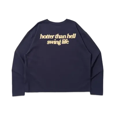 HTH Applique long tee "NAVY"