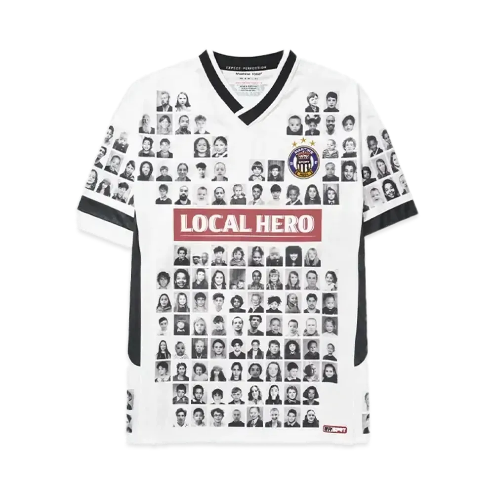 Martine Rose PRINTED FOOTBALL TOP "WHITE"