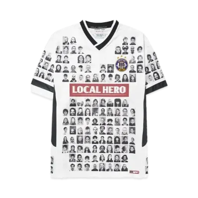 Martine Rose PRINTED FOOTBALL TOP "WHITE"
